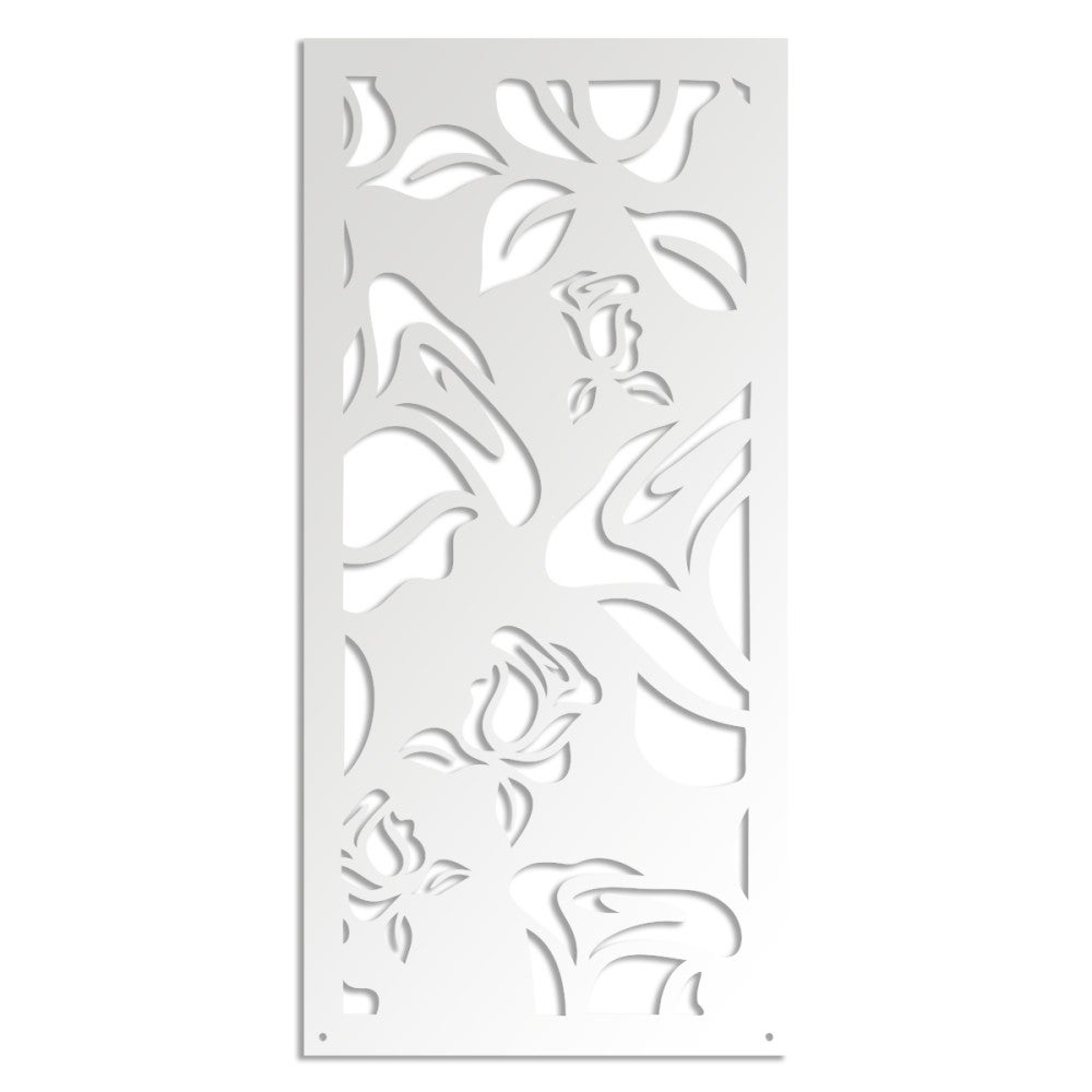 ADENIUM - Panel perforowany z PVC - Osłona przeciwsłoneczna - Rozmiar 98x198 cm - Grubość 1 cm - Kolor BIAŁY
