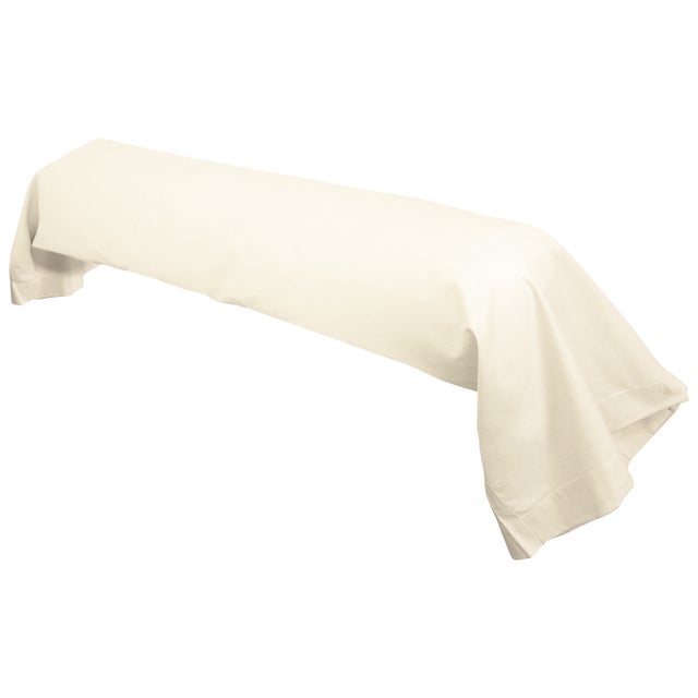 Taie de traversin uni 140x43 cm coton ALTO Crème