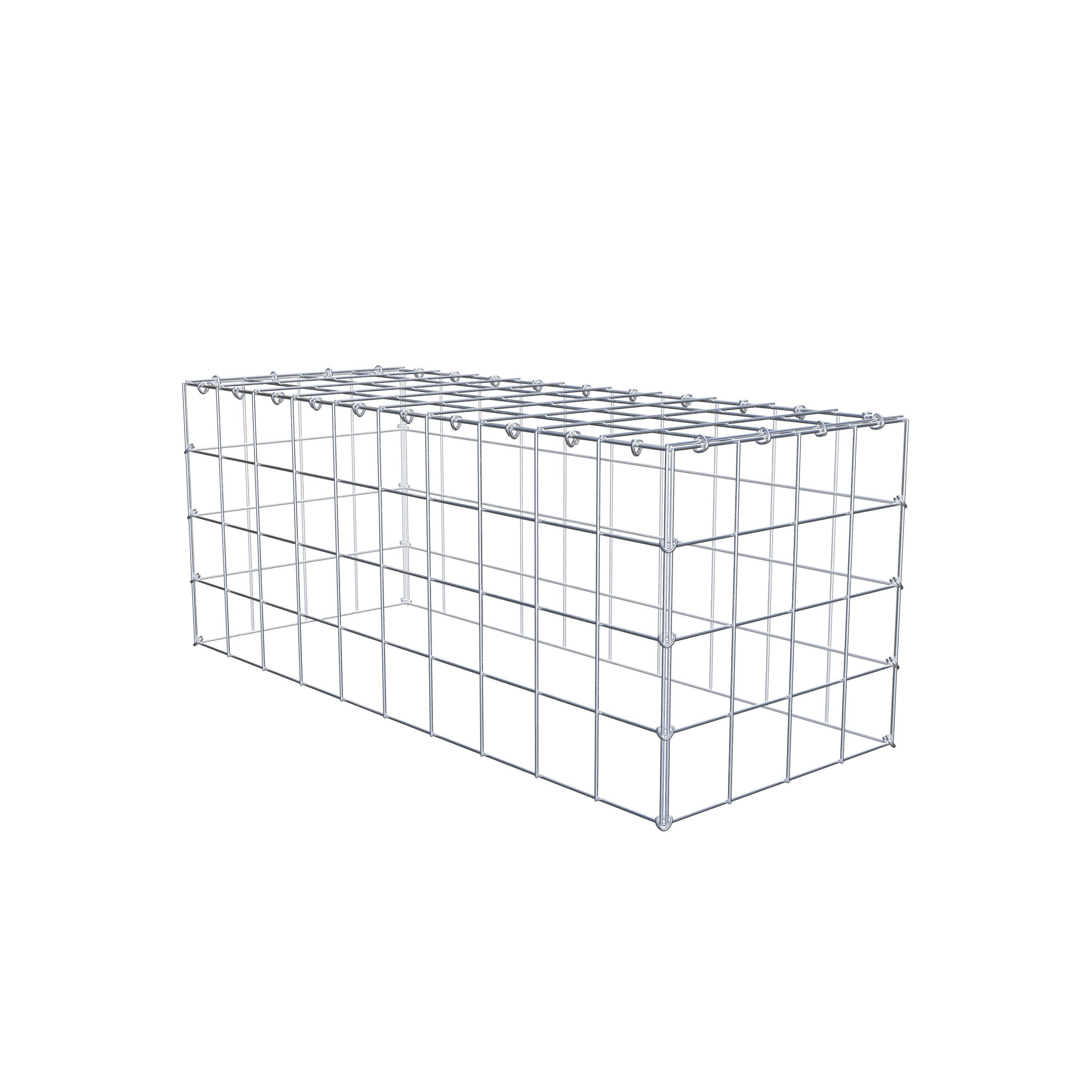 Gavión para apilar en acero galvanizado 100x40x40cm (LxAxP), malla 10 x 10cm, Anillo en C, sin rejilla inferior - 7
