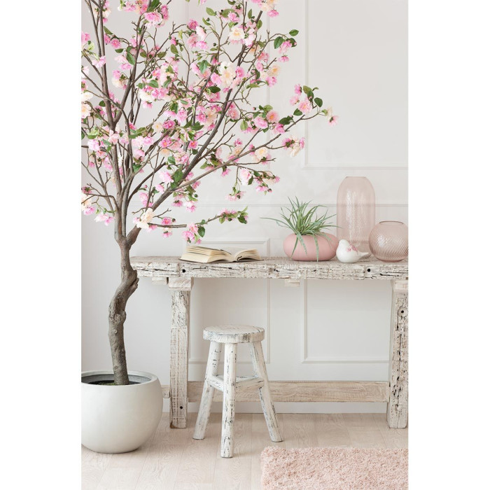 Vase ovale céramique rose pastel Uchi L 24cm Leroy Merlin