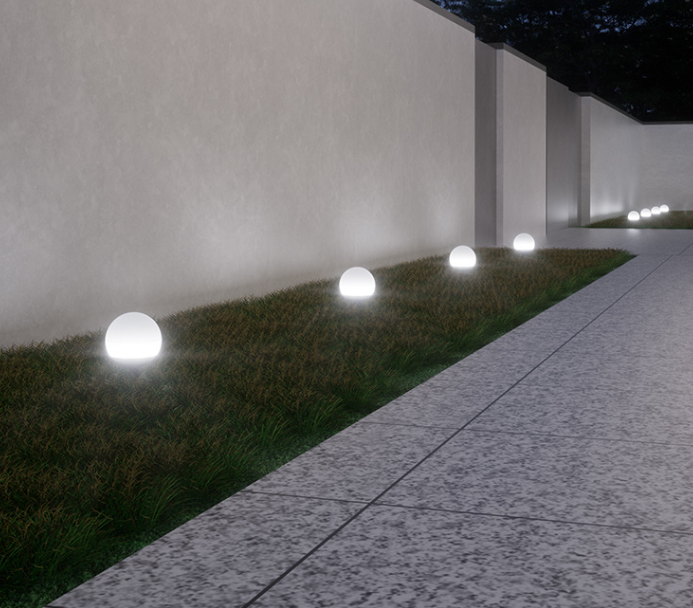 Lot de 3 lampes sphériques solaires LED, lampadaires décoratifs d'extérieur pour terrasse, éclairage paysager de jardin, étanches. - 5