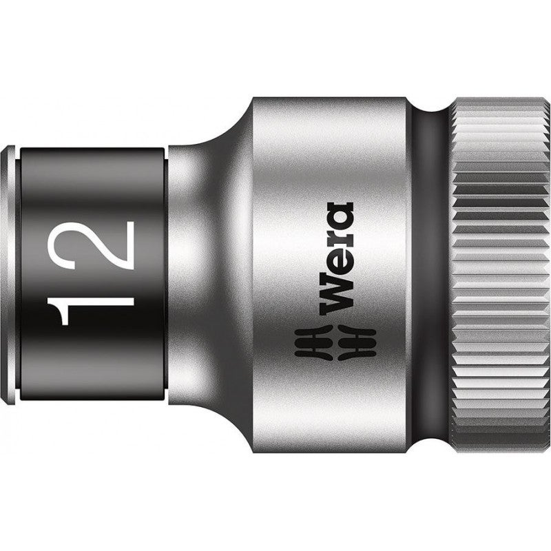 Wera, 8790 HMC HF Bussola per cricchetto Zyklop con attacco da 1/2" con ritegno vite, 12.0 mm