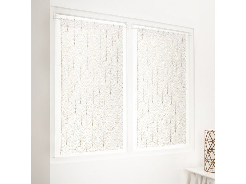 Par de ventanas transparentes Tamara blancas y doradas l. 45 x alto 120 cm - 2