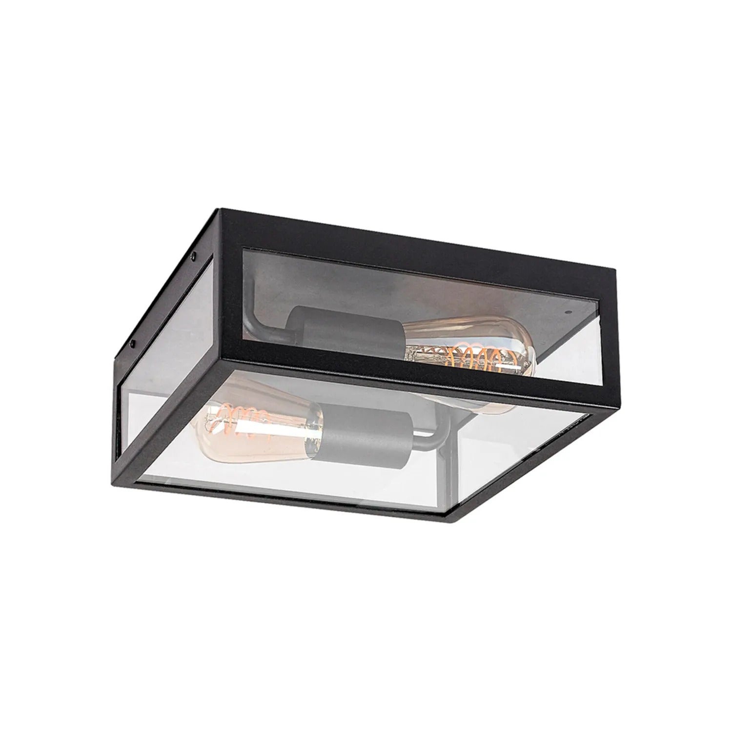 Lampa sufitowa zewnętrzna Zaton czarna 2xE27x60W wym:28x28x28cm IP23 Rabalux