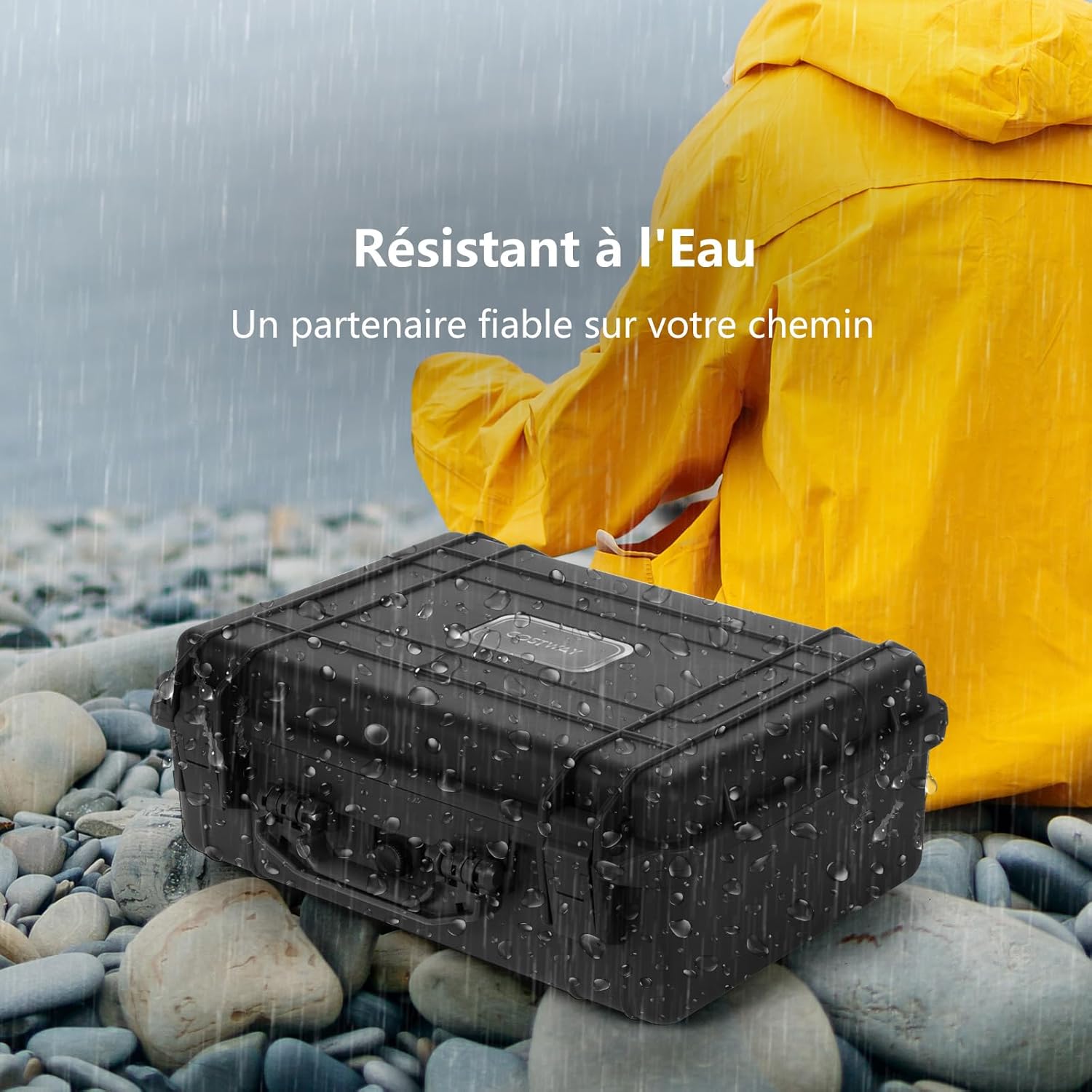 Valigia Impermeabile Rigida 56x44x22 Cm Con Spugna Personalizzabile Per Fotocamera E Drone