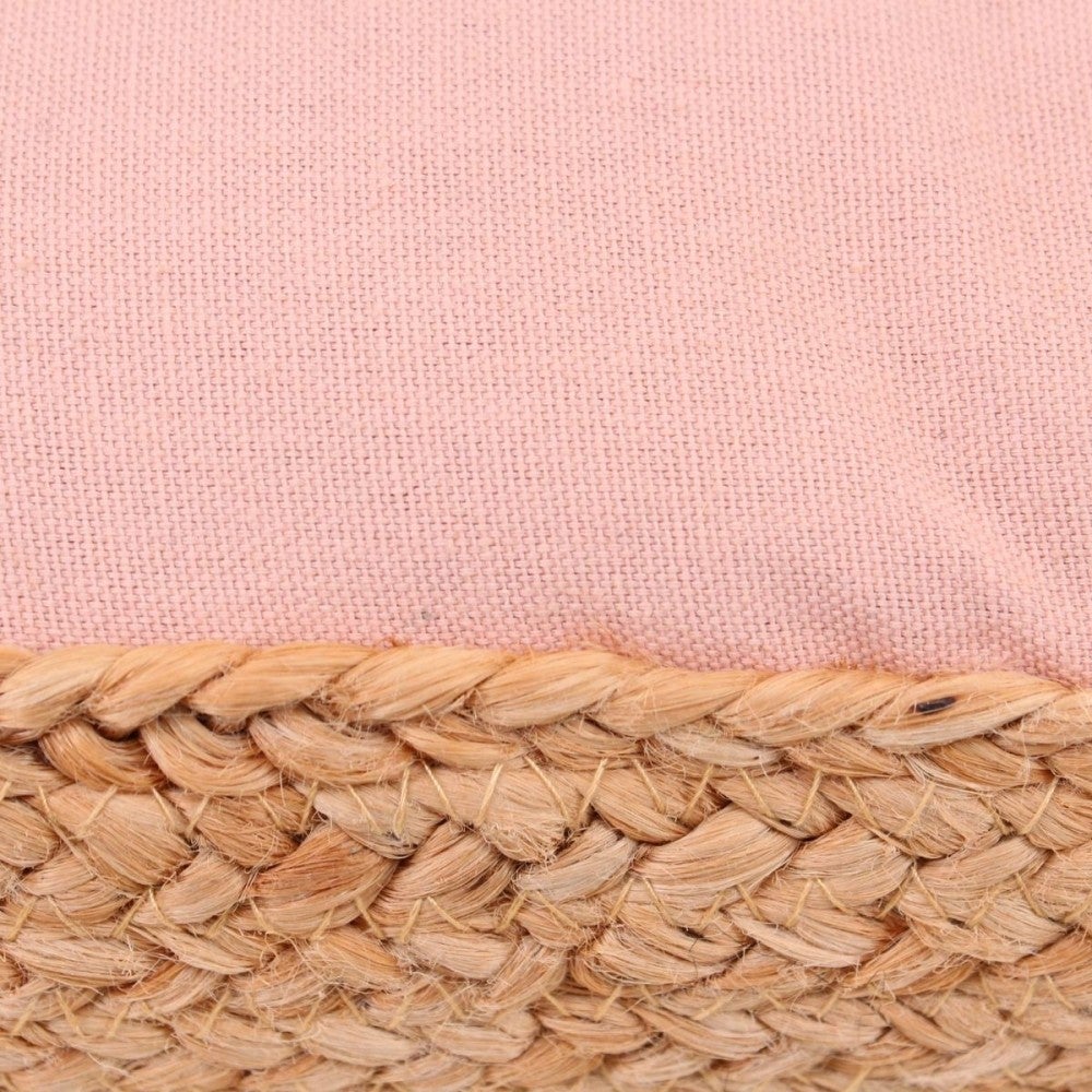 Coussin de sol en tissu et jute 40x40cm - Ornami - 4