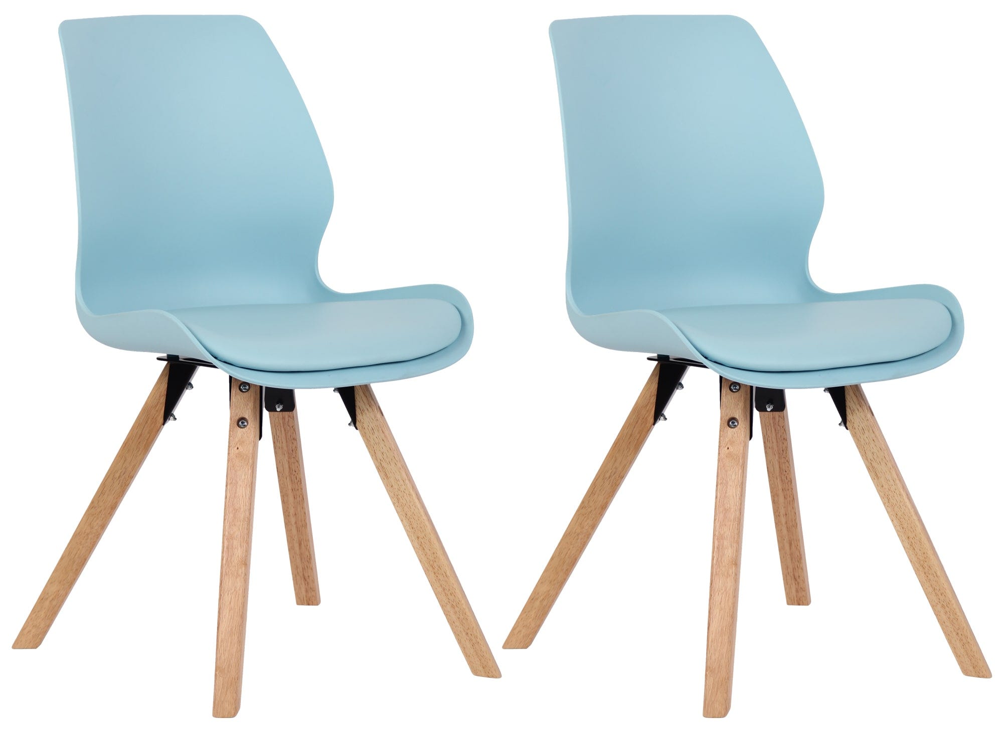 Lot de 2 chaises de salle à manger Luna Bleu|Plastique | Leroy Merlin