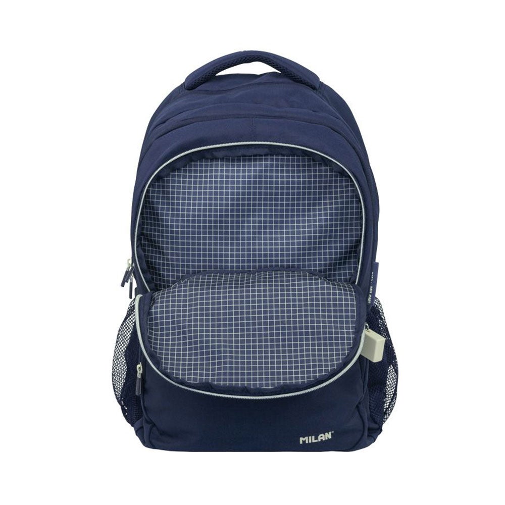 Trousse Scolaire Milan 1918 - 3 Fermetures, 5 Compartiments, Tissu Ripstop Vert