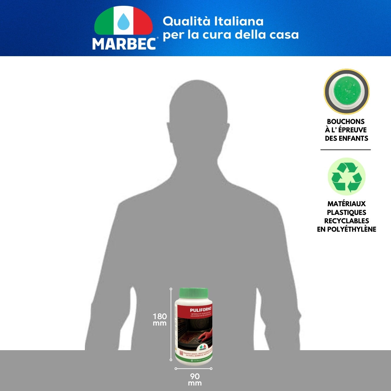 MARBEC Puliforno® - 1KG Détergent gel dégraissant four barbecue batterie de cuisine PULI FORNO - 8