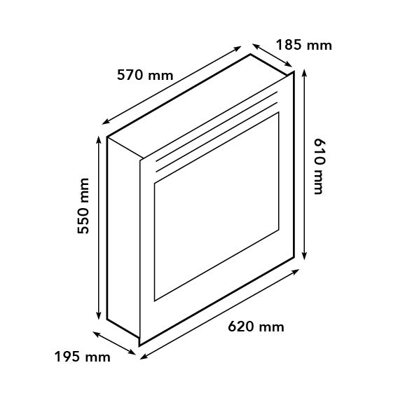 Xaralyn | Cheminée électrique encastrable Lucius - 1400 Watt chauffage - Télécommande - 8