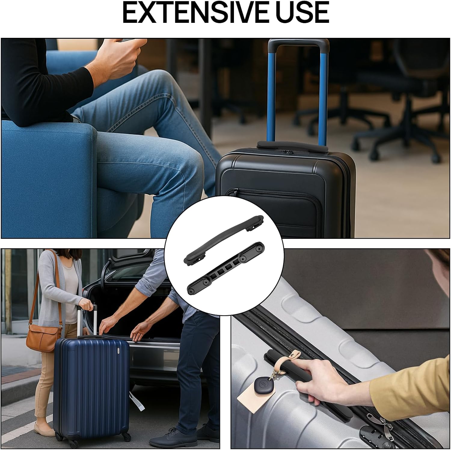 Poignée de Valise de Transport - Poignée de Remplacement pour Bagage et Réparation - 5