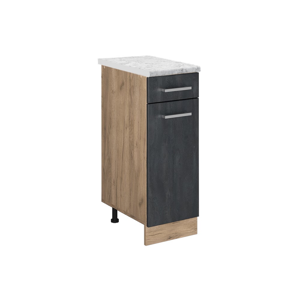 Vicco Szafka dolna do kuchni R-Line, Czarny beton, 30 cm BP Marmur