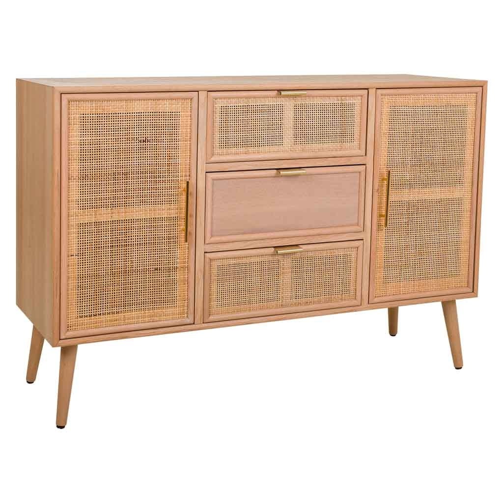 Credenza in MDF e griglia, marrone, 120x40,5x81 cm | Leroy Merlin