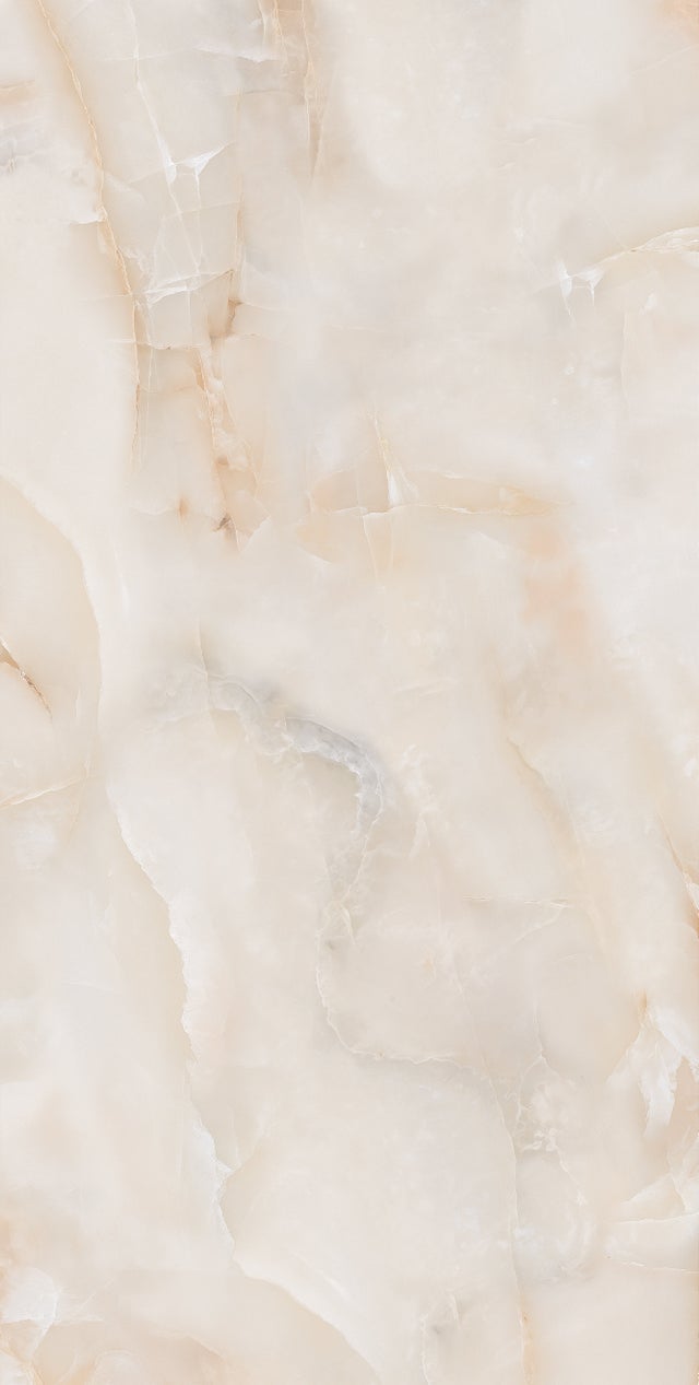 Carrelage sol / mur effet marbre beige SUN ONYX l.60 x L.120 cm Brillant QUA