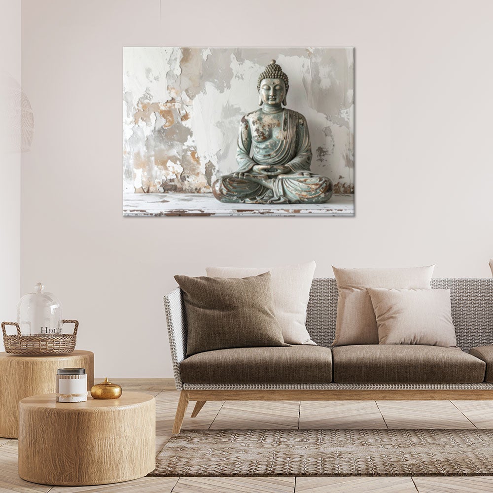 Obraz do salonu sypialni, Budda Zen Spa na szarym tle 100x70 - 2