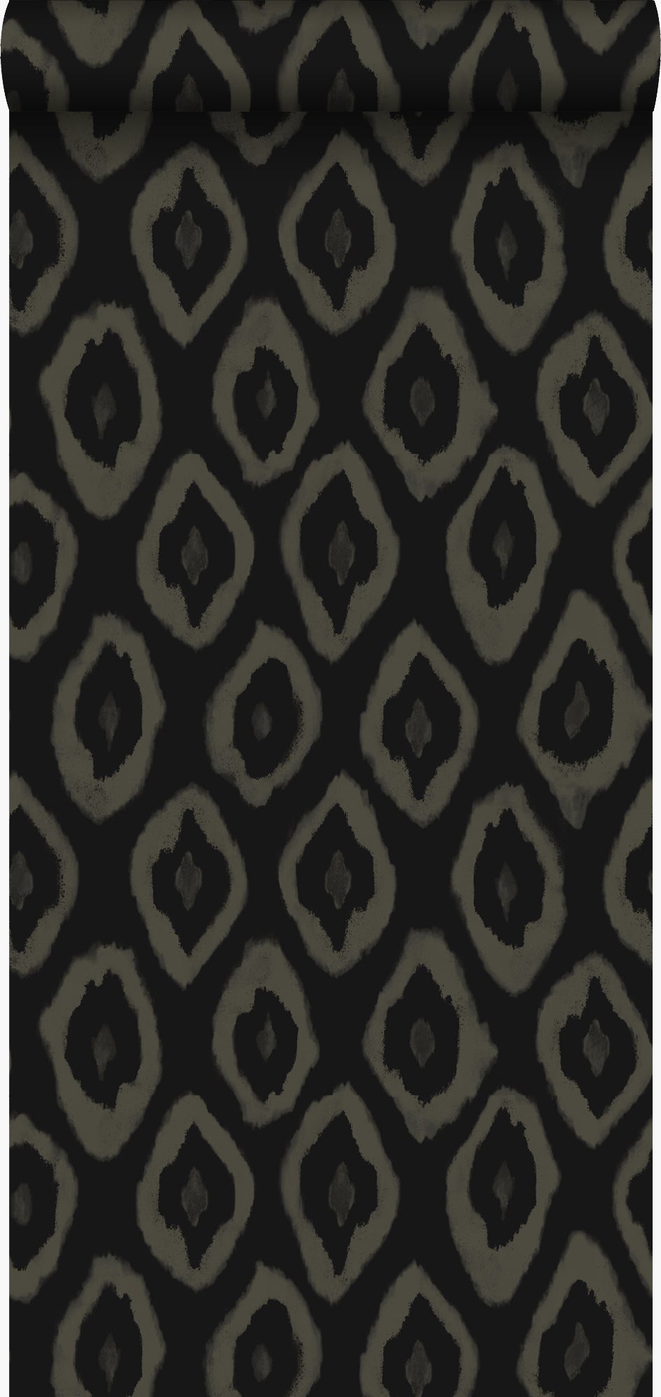 Papel pintado ikat negro - 53 cm x 10,05 m - origin wallcoverings