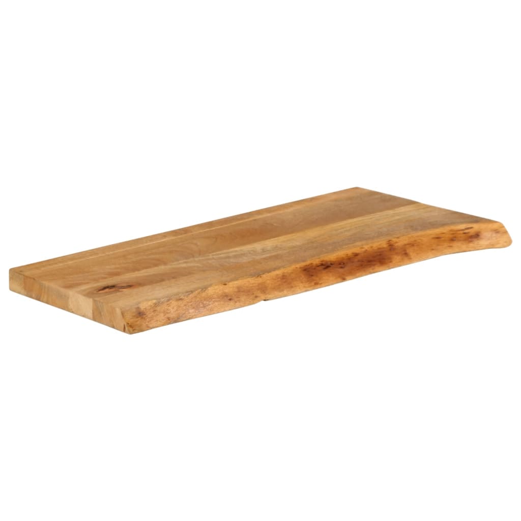 Blat stołu z naturalną krawędzią z litego drewna mango 80x20x2,5 cm
