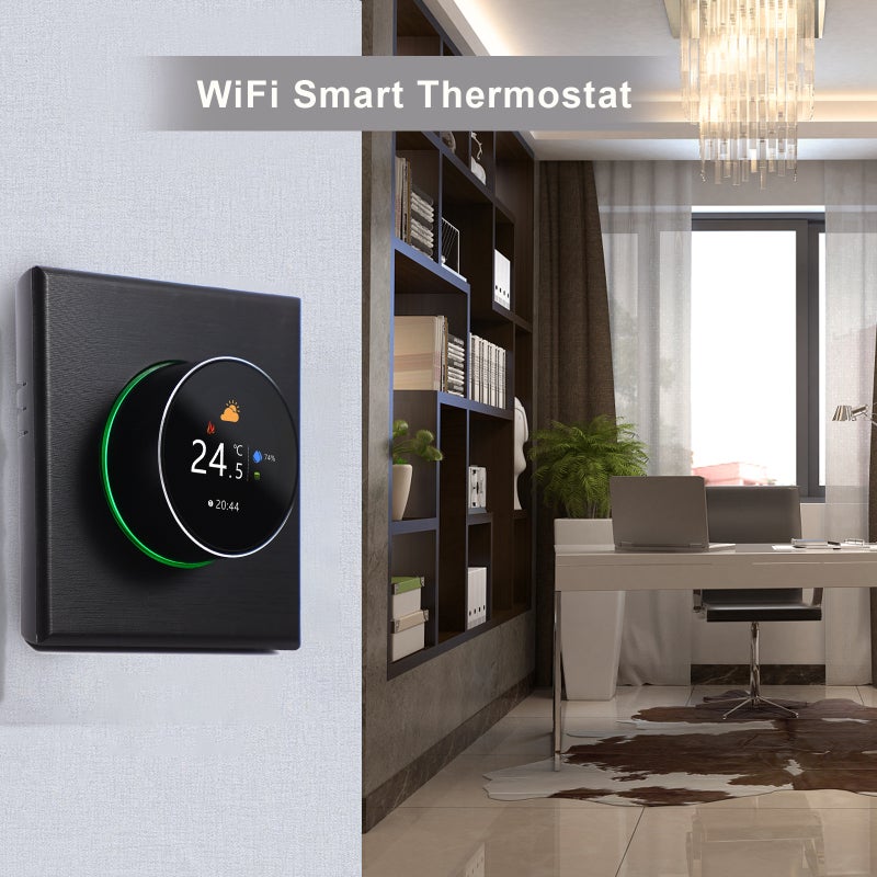 Thermostat Intelligent WiFi Contrôle de Température Programmable Hebdomadaire, Boutons/Mobile APP/Voix, Compatible avec, Chauffage de l'Eau 5A - 2