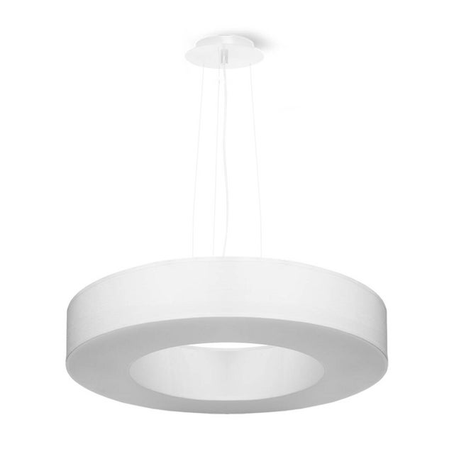 Lampa wisząca Saturno Slim biała 5xE27x15W wym: 102 x 50 x 50 cm tkanina Sollux Lighting
