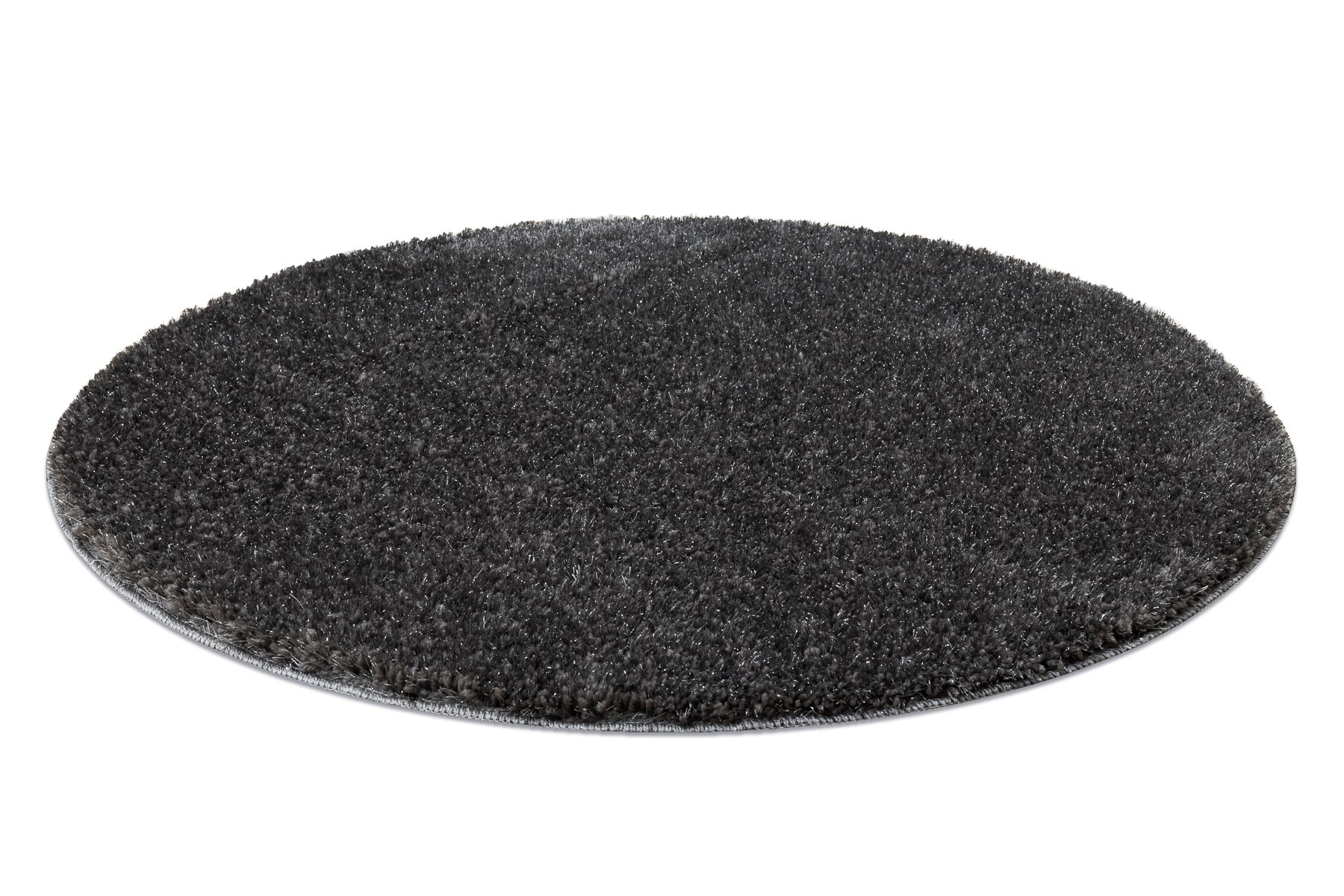 Tapis de salle de bain SYNERGY cercle, glamour, antidérapant, doux - lurex gris cercle 100 cm - 2