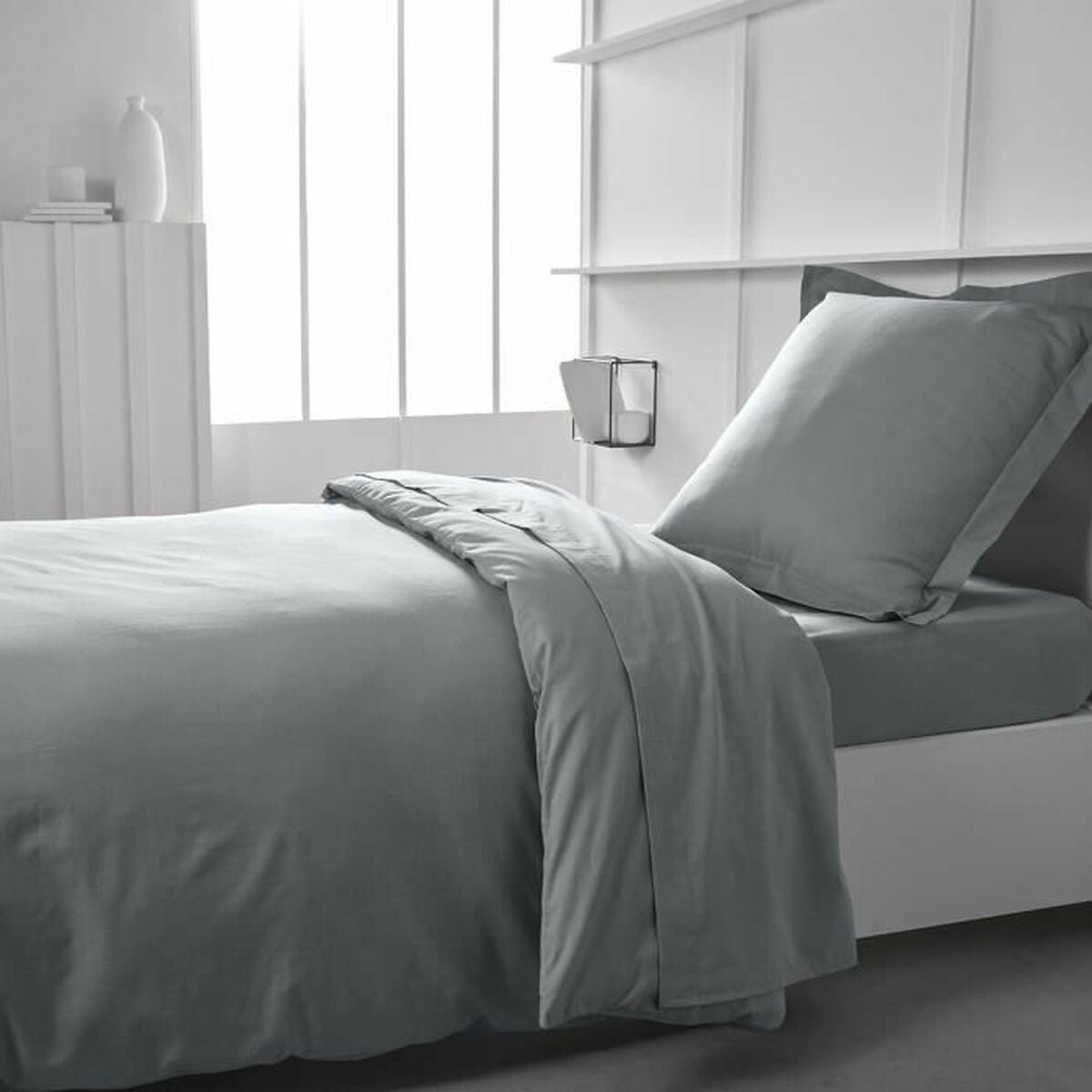 Drap housse TODAY ESSENTIAL Gris 90 x 190 cm - 7