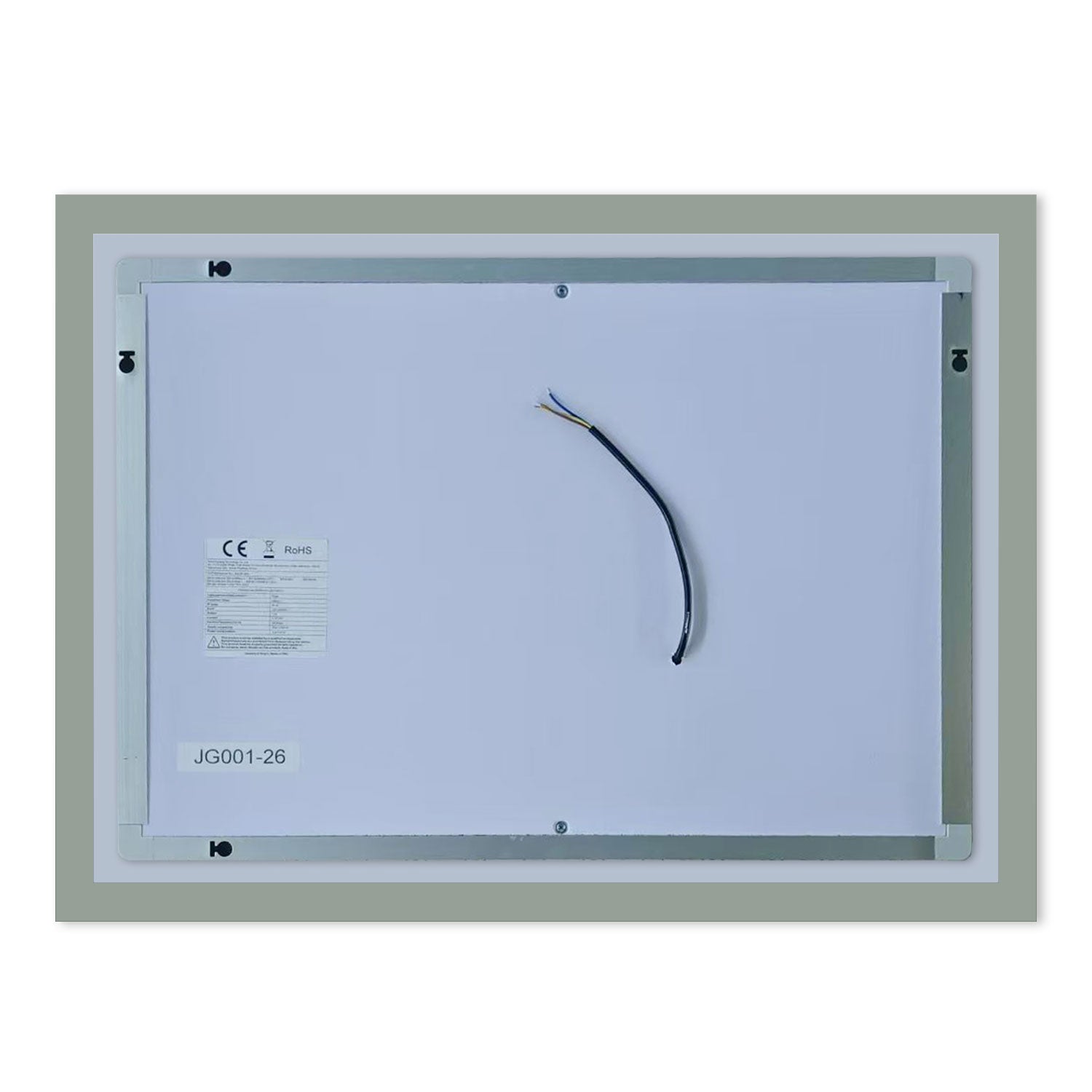 AICA Miroir lumineux rectangulaire 60x50cm,3 couleurs + dimmable + anti-buée + mémoire, miroir salle de bain - 7