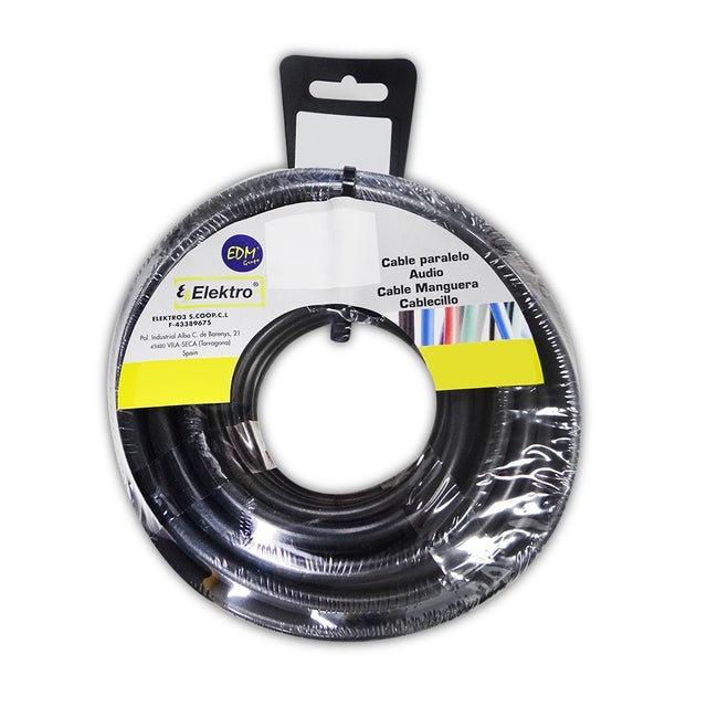 Avvolgitubo H05VV-F 2x1mm Nero 15m