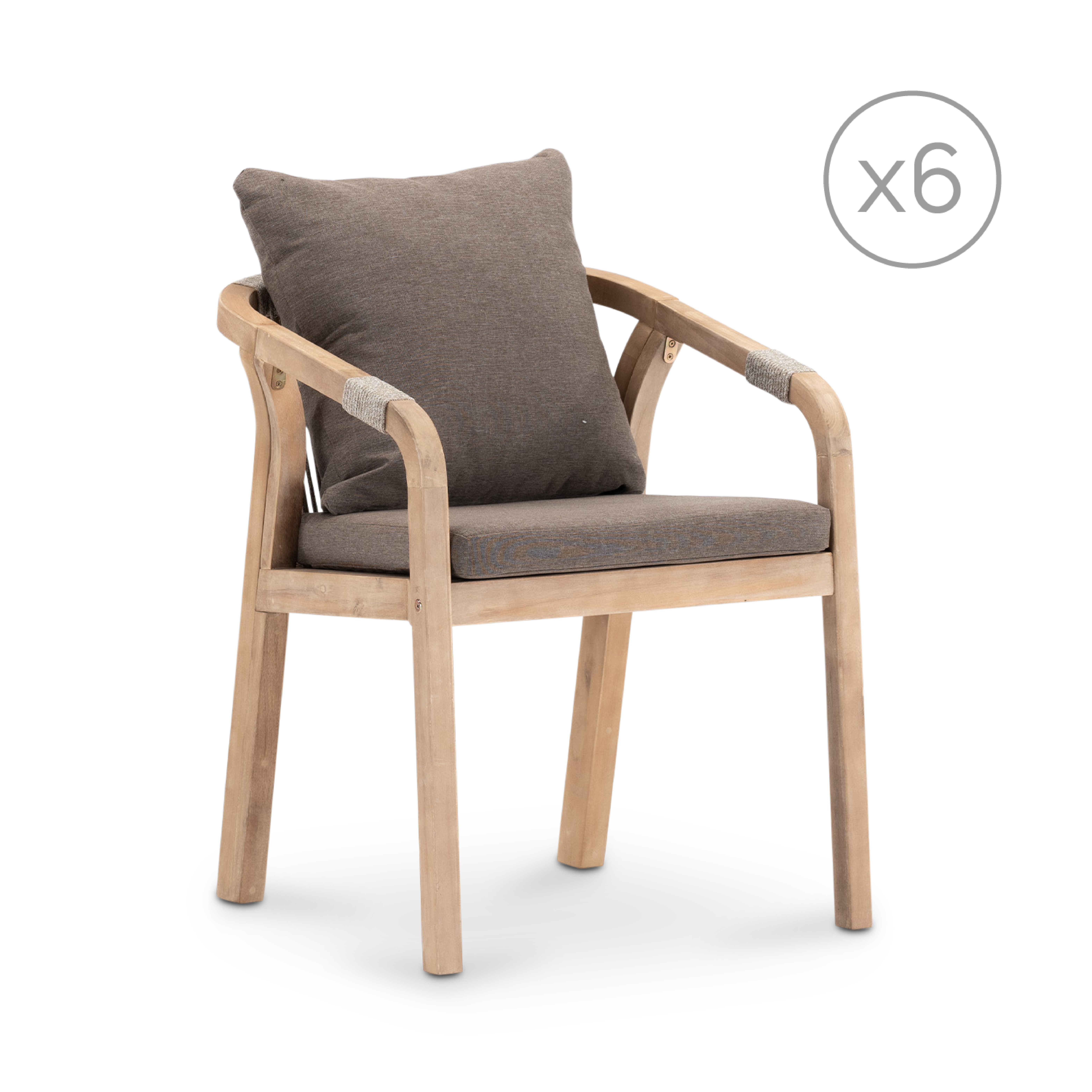 Lot De 6 Chaises De Salle à Manger En Chêne – Style Scandinave, Bois Rouge, Design Nordique