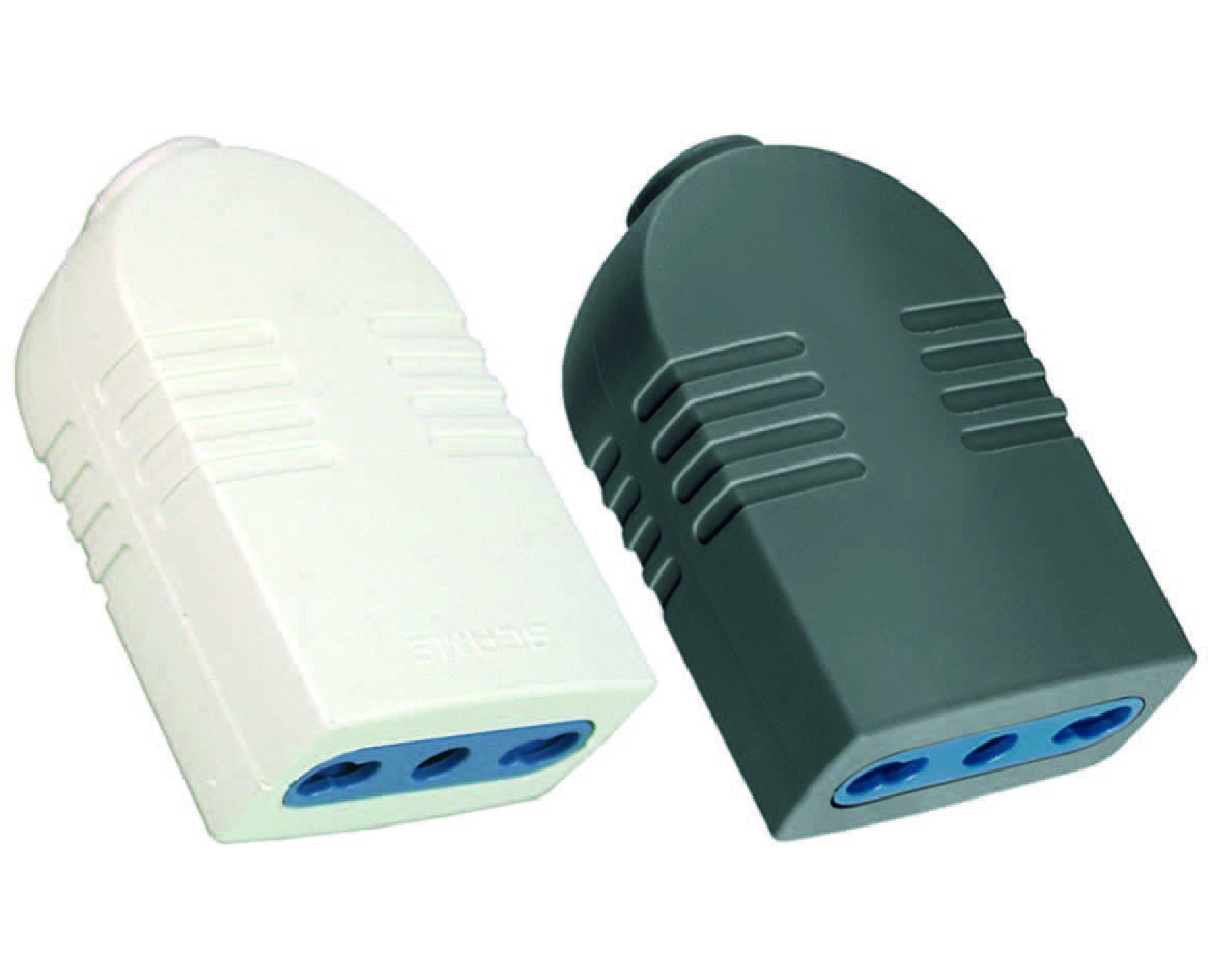 Prise 16A 2P+T étanche IP55 - Gris - Orok - Zenitech 3545411319015