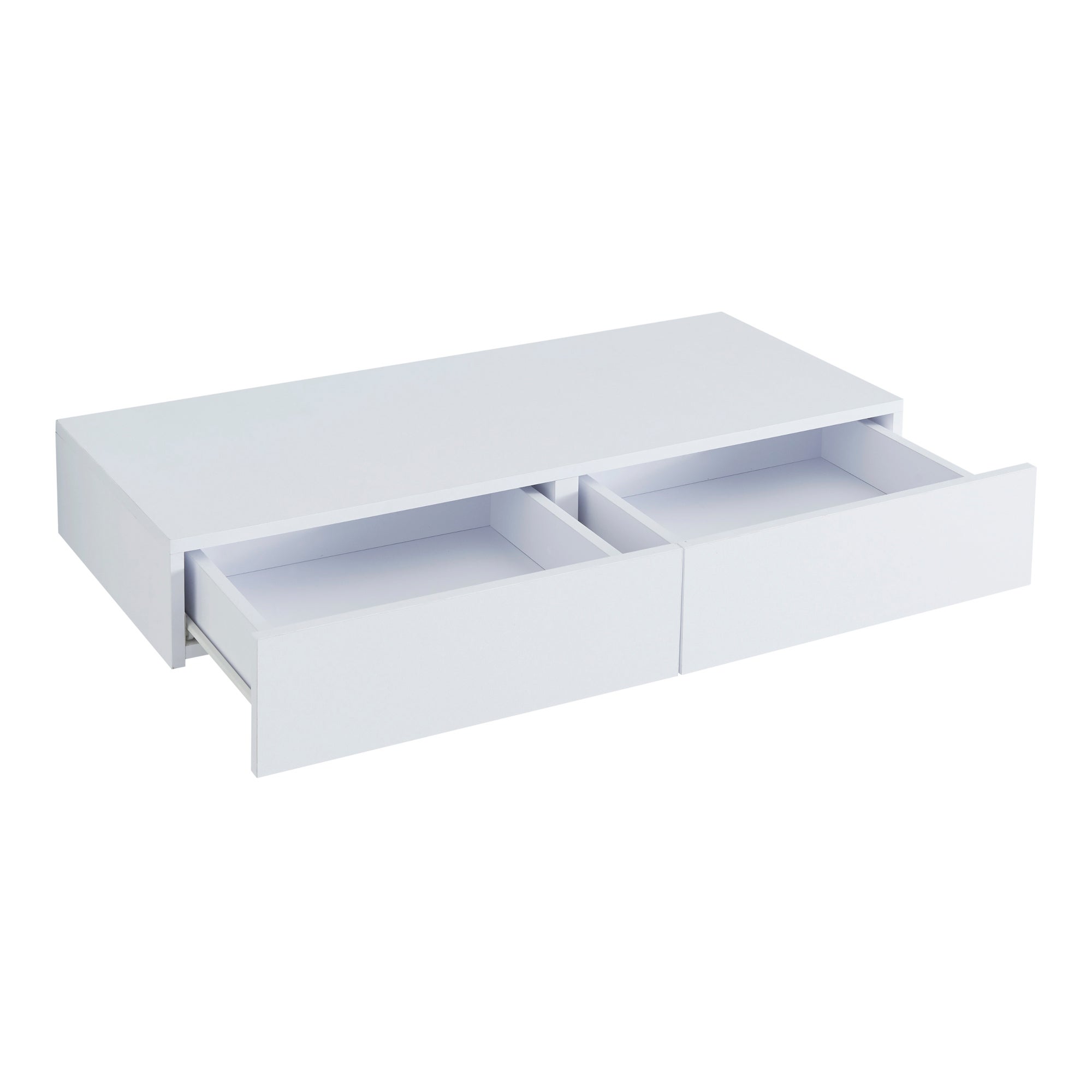 Étagère murale avec 2 tiroirs Karstula 80 x 35 x 12 cm blanc [en.casa] - 5