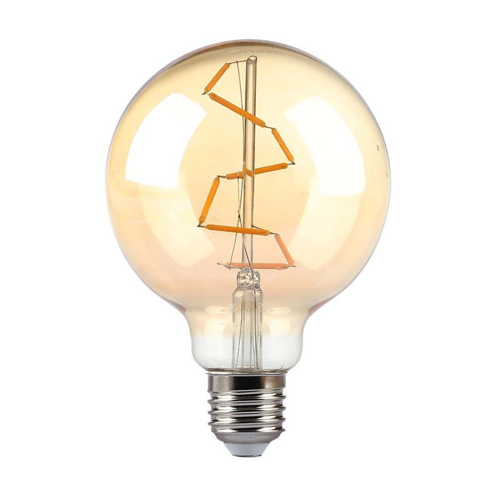 Bombilla LED E27 4W G95 Filamento àmbar 2200K - 6