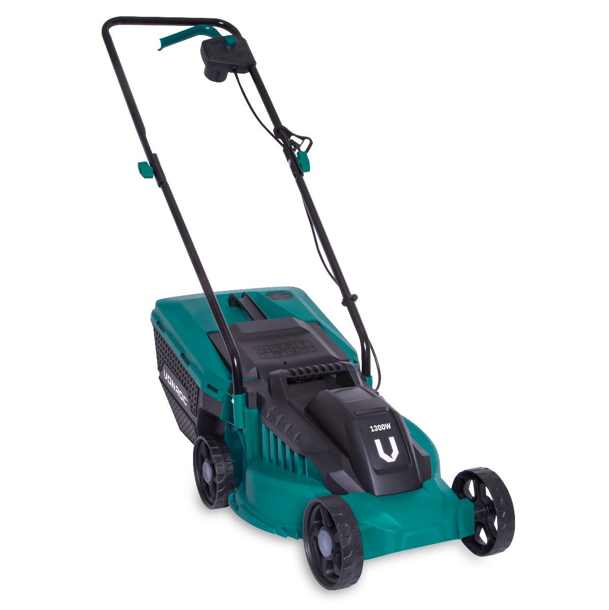 VONROC Tondeuse à Gazon Manuelle 300mm - Tondeuse à Enrouleur Écologique Avec Réglage Hauteur, Roues Antidérapantes, Lames Acier & Support Mural Inclus