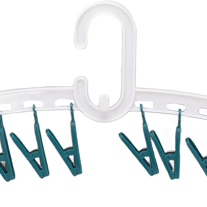 Ekologiczna suszarka na ubrania, zajmująca mało miejsca, wielofunkcyjna, zabezpieczona przed upadkiem, z plastikowymi klipsami do skarpetek, lekka i