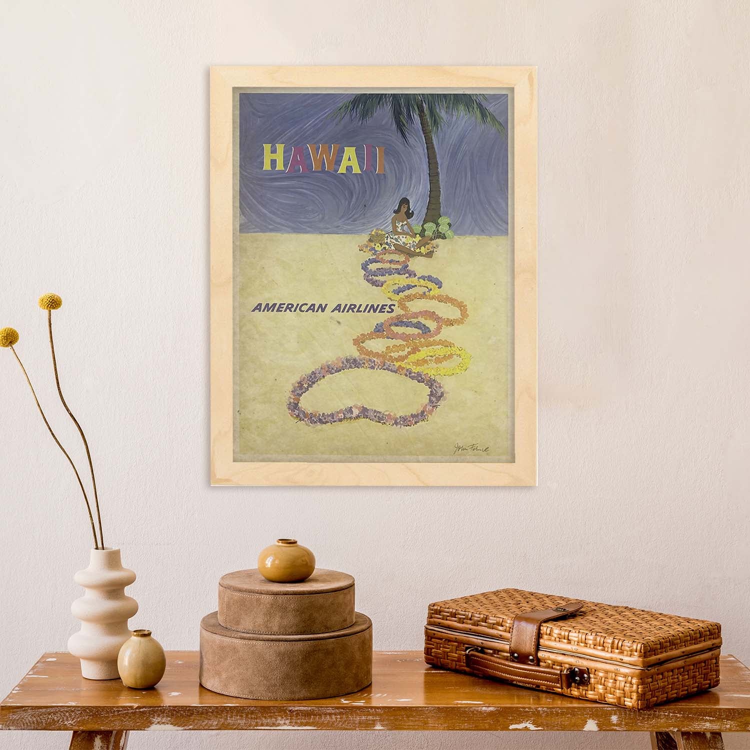 Carte Ancienne D'Hawaï 1893 - Reproduction Vintage, Art Mural Prêt à Accrocher