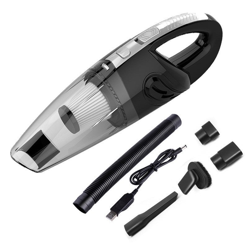 Aspirateur à main sans fil, rechargeable, léger, portable, avec puissante aspiration cyclonique pour voiture et usage domestique (noir) - 2