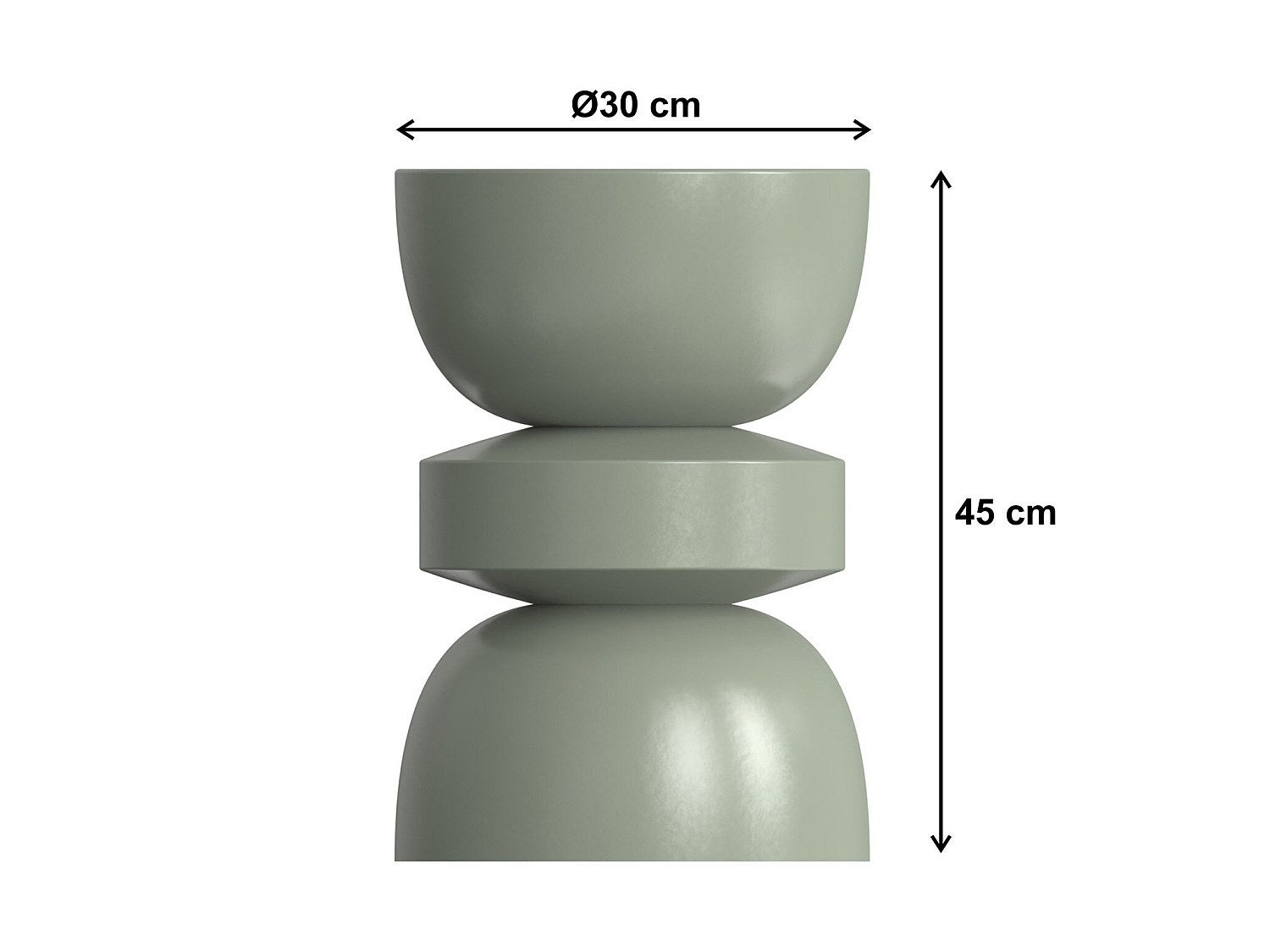 Stolik pomocniczy z metalu - Zielony - TUVAMI - 3