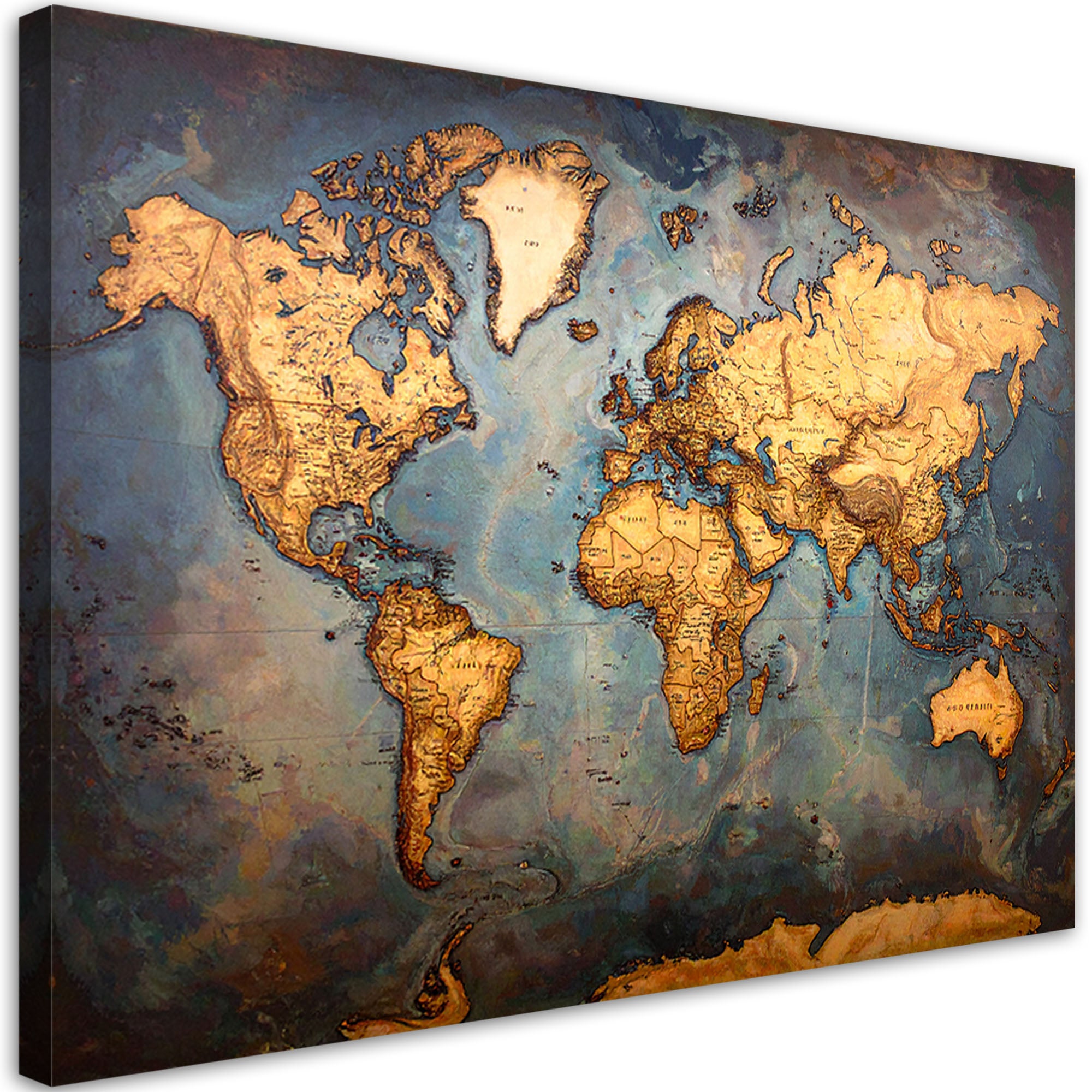 Obraz do salonu sypialni biura, Mapa świata w stylu retro 60x40