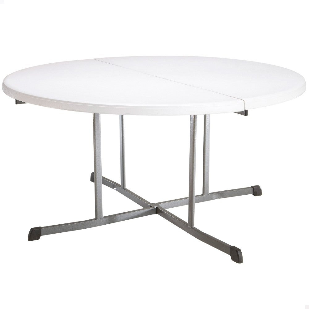 Mesa redonda plegable blanco lifetime ø152x75,5 cm