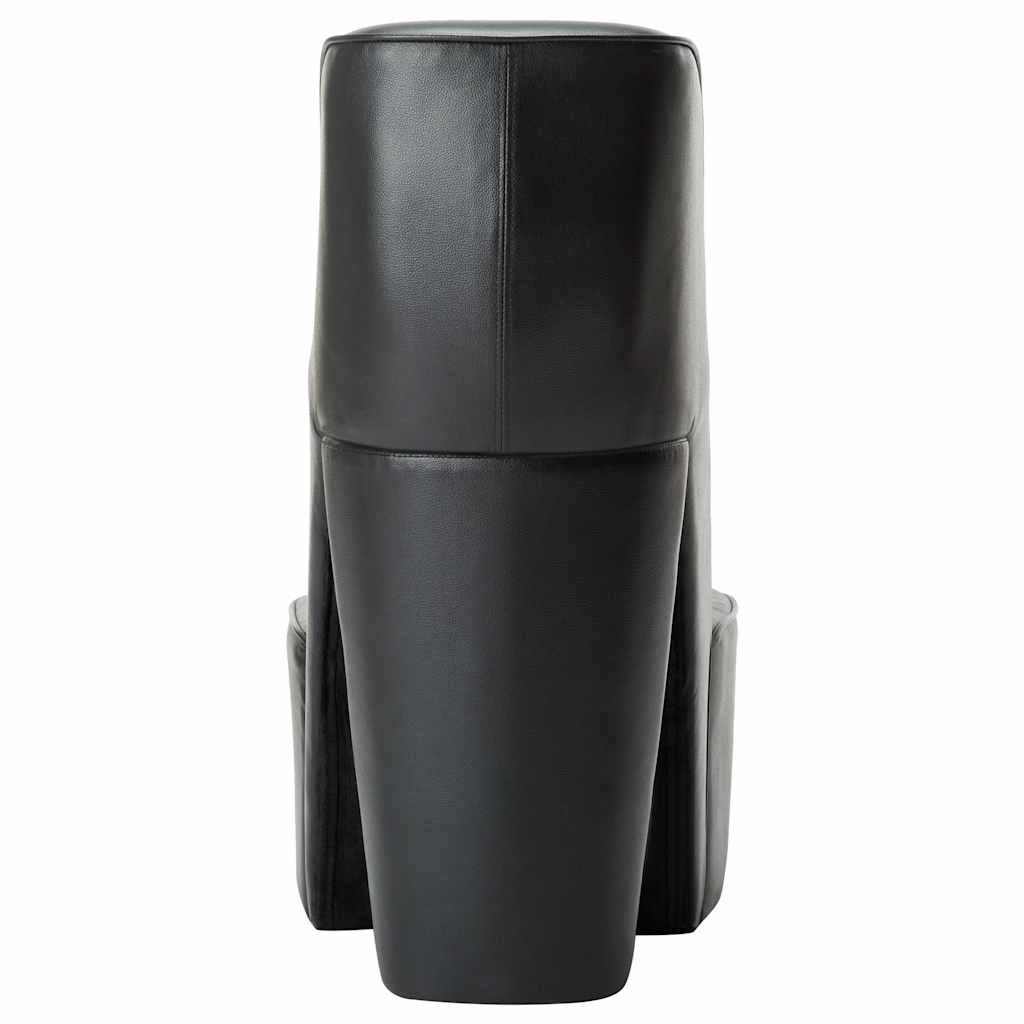 vidaXL Chaise en forme de chaussure à talon haut noir similicuir - 6