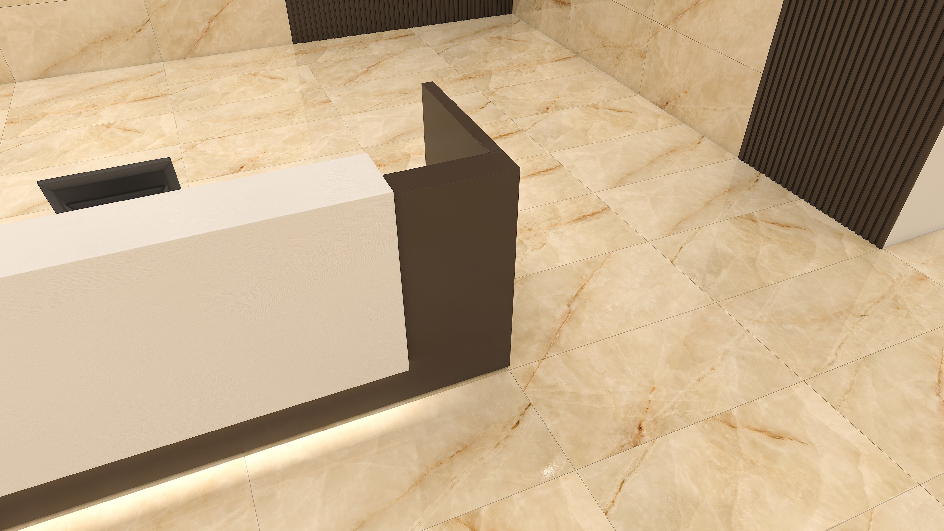 Carrelage sol/mur effet marbre gris Onyx Latte l.120 x L.60 cm MAJORCA TIFFANY - 2