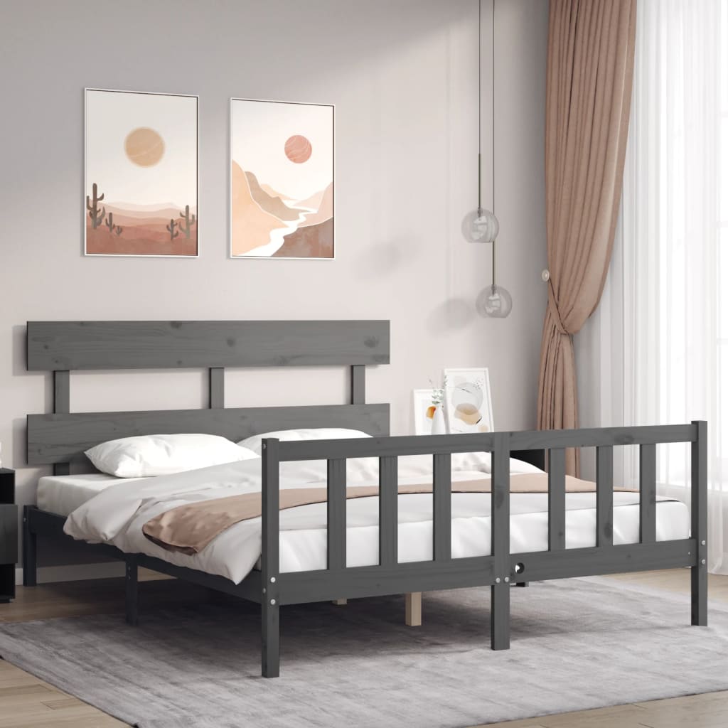 AFI Orleans Testiera Per Letto King Size In Legno Massello – Colore Caramello Chiaro – Design A Doghe Con Stazione Di Ricarica USB