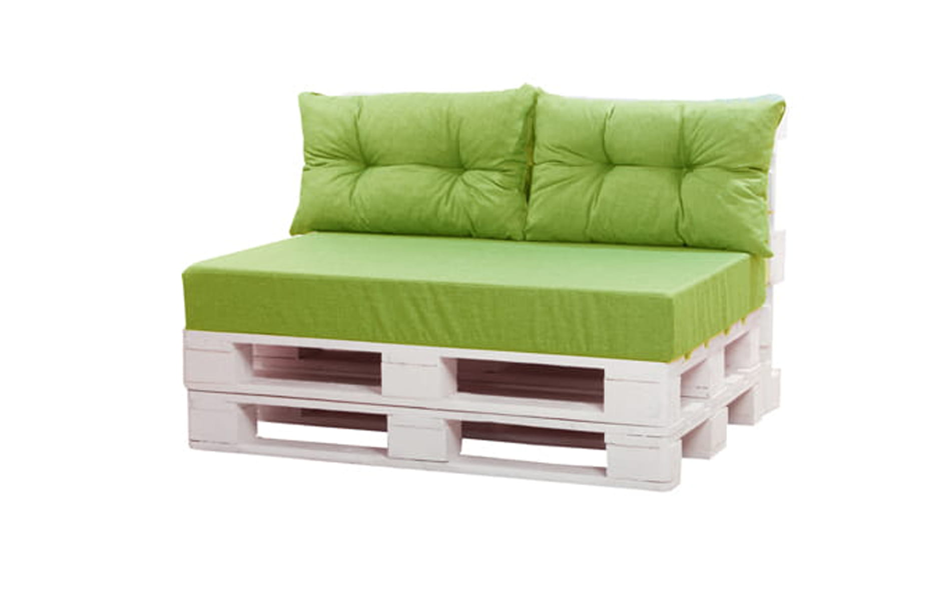 Cuscino per pallet 120x50x10cm seduta e schienale 2x 60x40cm