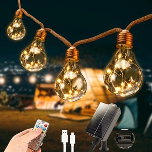 Ghirlanda per esterno sfere luminose LED – Impermeabile IP65 – Pannello solare alta efficienza – On/Off automatico – Tagada - 16 Sfere