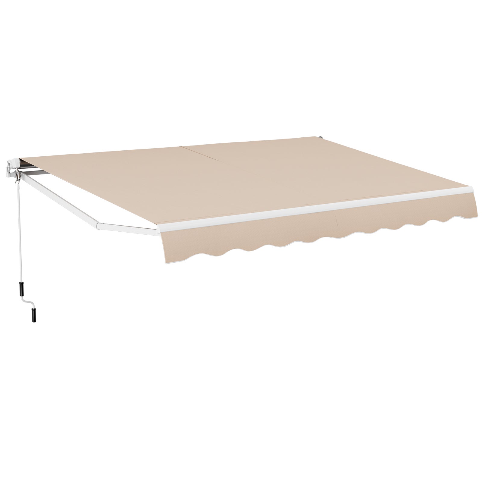 Toldos exterior terraza retractil plegable, toldo para ventana de metal y poliéster, multifuncional toldos exterior con manivela, impermeable adecuado