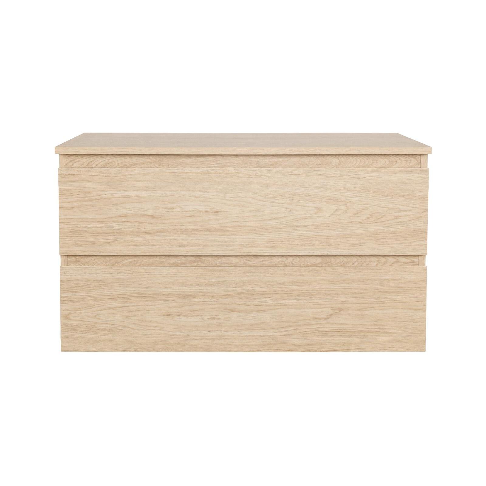 Meuble simple vasque SORRENTO décor chêne 80 cm - 9