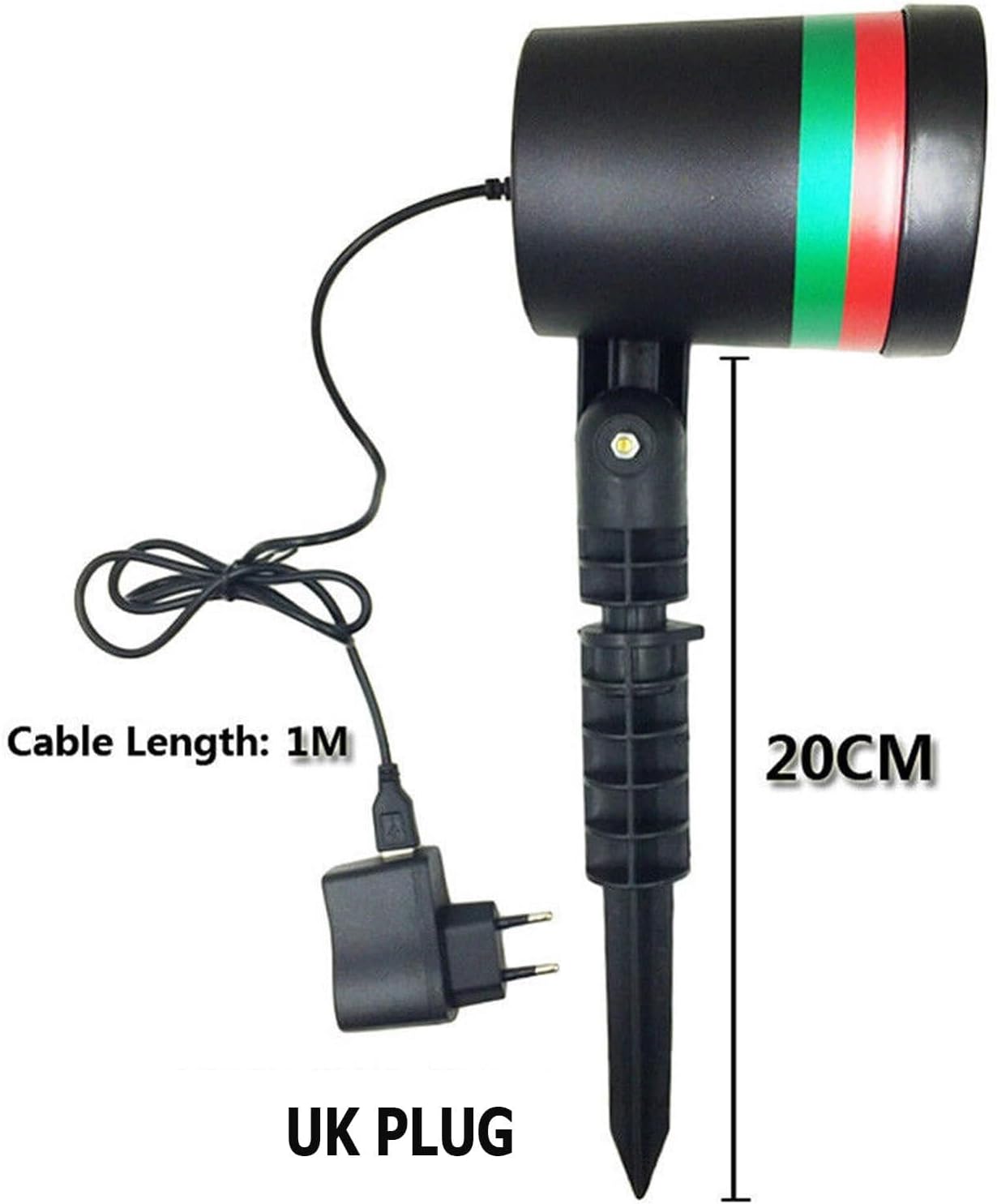 Projecteur LED, éclairage de Noël pour jardin, éclairage mobile extérieur, LED vert/rouge, stroboscope étanche - 3