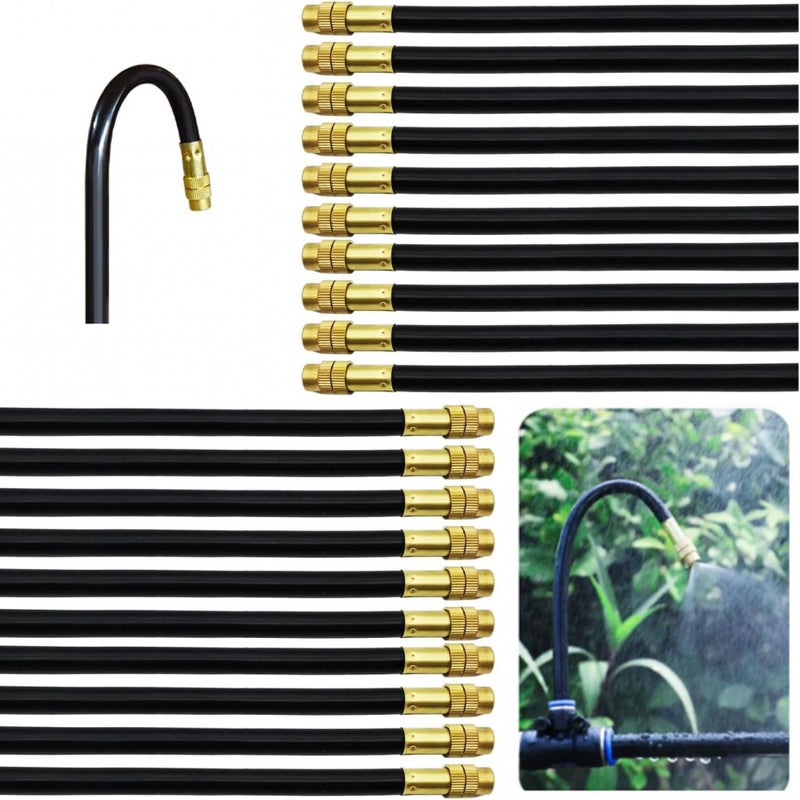 20 szt. dyszy mgiełkowej, 8 mm, dysza rozpylająca, regulowana, miedziana, odpowiednia do nawadniania, 20 cm