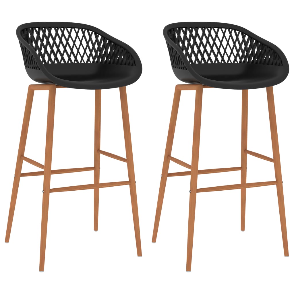 Vidaxl taburetes de cocina 2 unidades negro