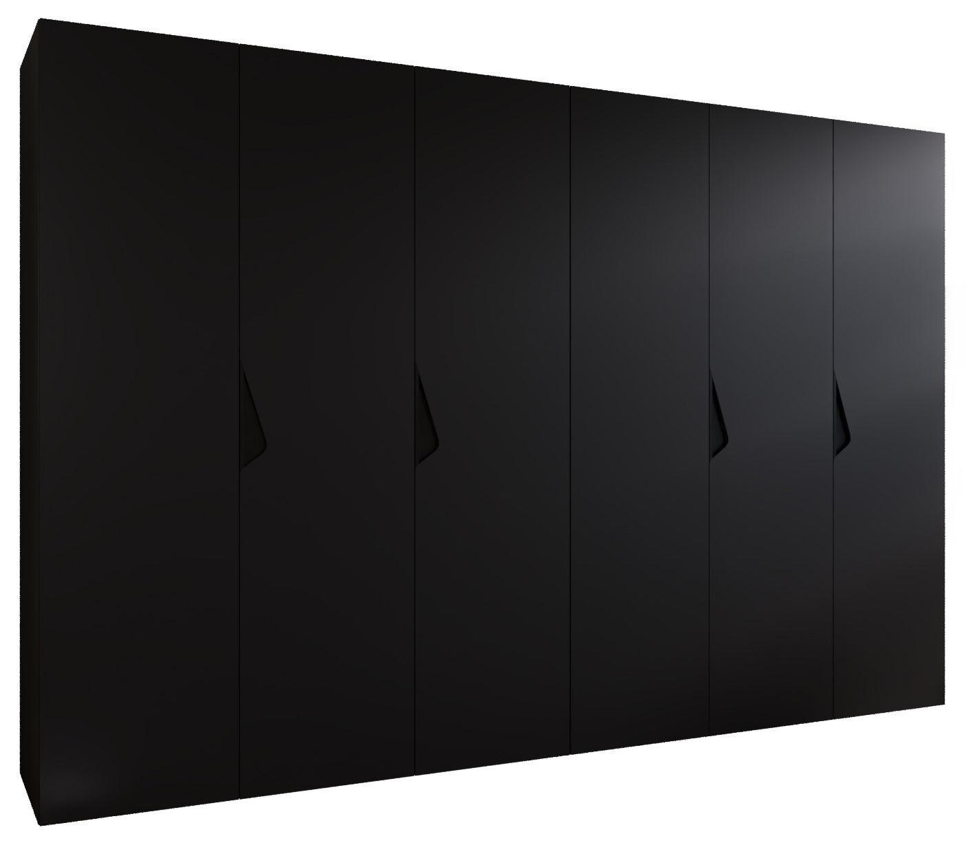 Szafa uchylna otwierana Sandi 1 300 (150x2) x 52 x 202 cm czarny + u. czarny