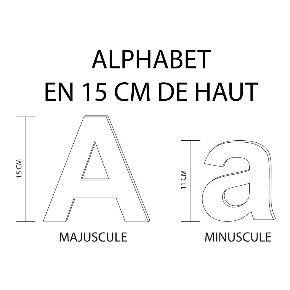Lettre Décorative Plexiglass Blanc 15 cm - 5